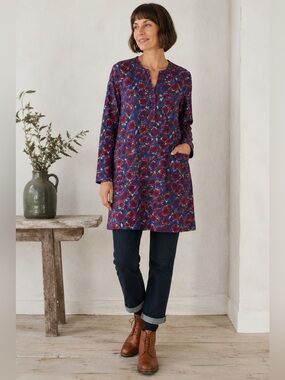 Seasalt Cornwall Terrazzo Floral Cotton Tunic Top